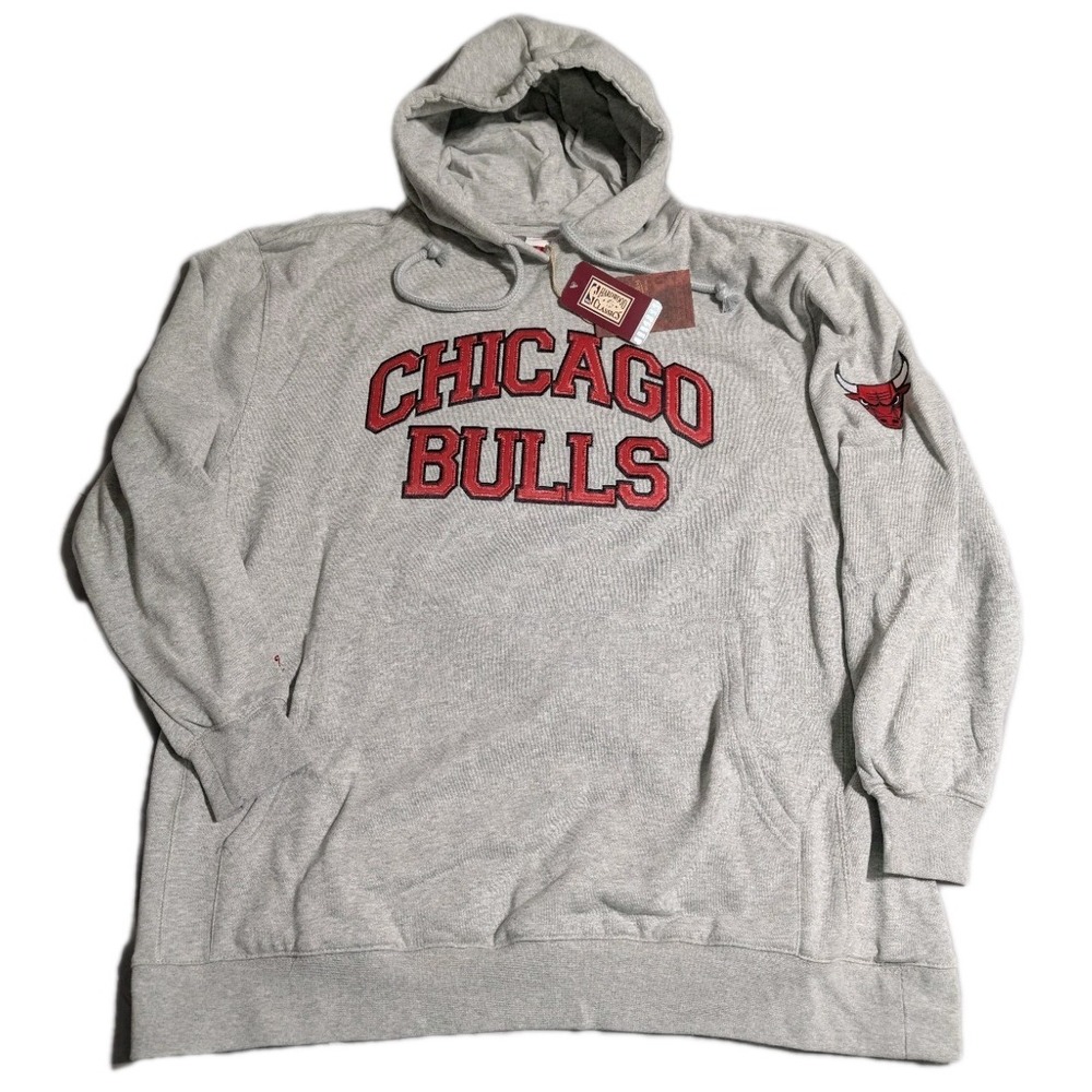 Mitchell‎ & Ness Chicago Bulls Pippen 33 Hoodie Gray Hardwood Classics NWT 2XB